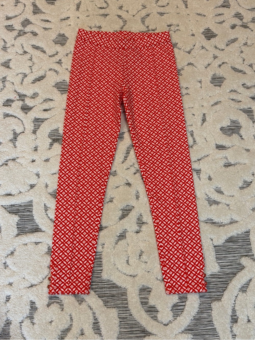 NWT New Janie and Jack Girls burnt orange Diamond-Print Girls' Leggings size 12